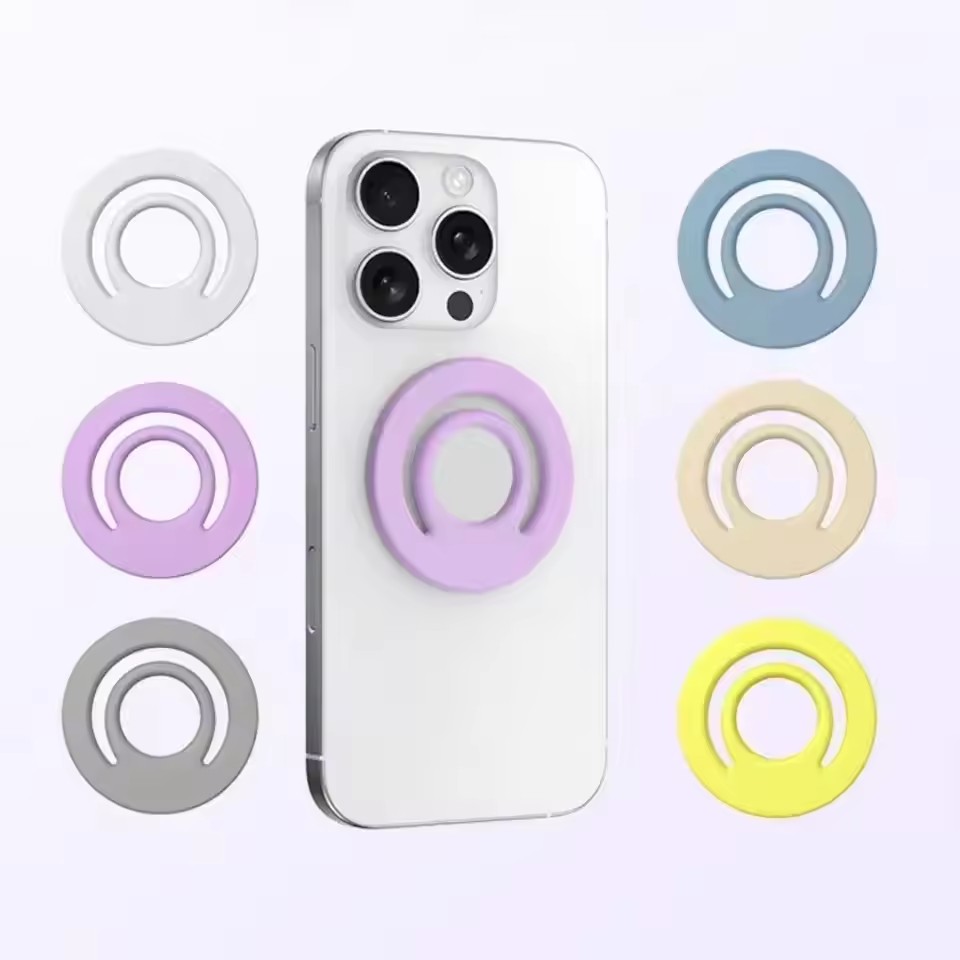 Phone Accessories Crochet - Magnetic Silicone Stand Finger Ring Car