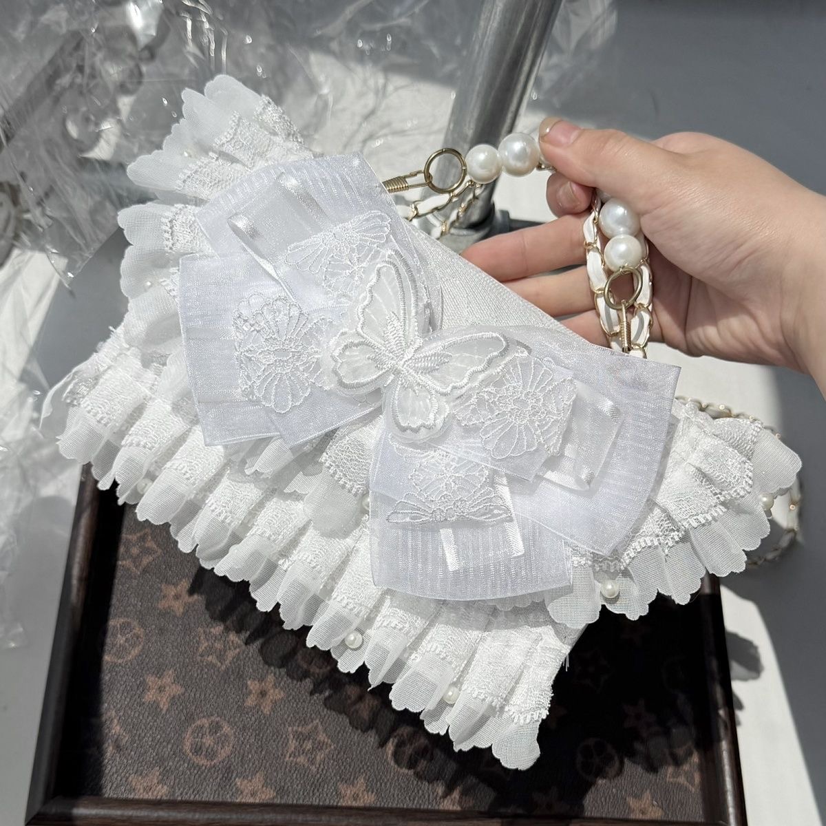 Phone Accessories Design - White Lolita Cross Body Bags Y2K