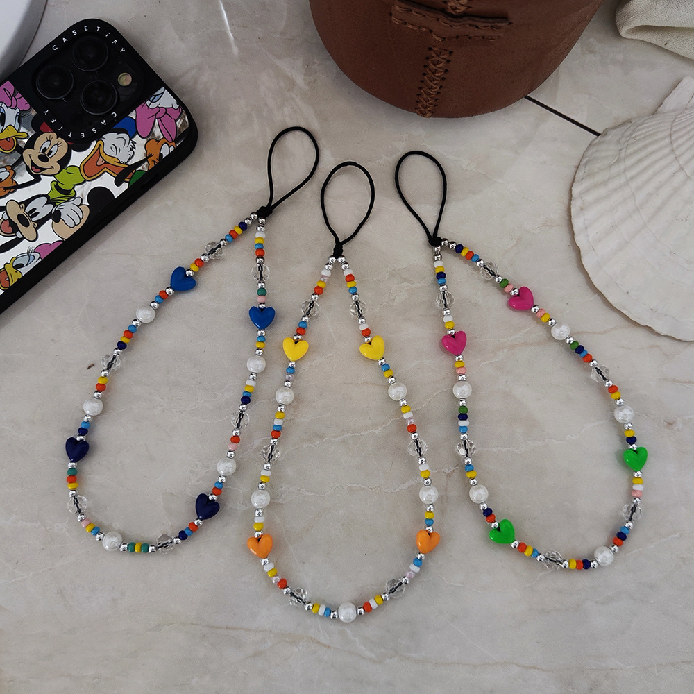 Phone Accessories Crochet - KKBEAD Heart Phone Charm Y2K Accessories