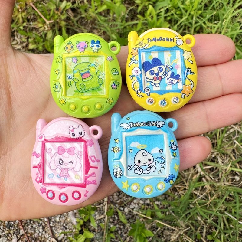 Phone Accessories And Electronics - Tamagotchi double-sided printed beads DIY materials,