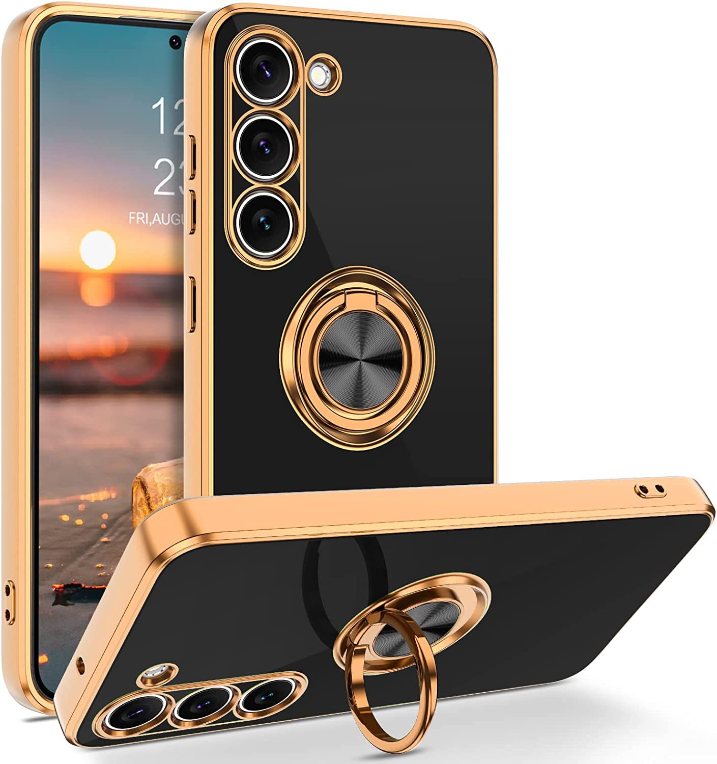 Phone Accessories Ring - Luxury Plating Magnetic 360°Ring Holder Phone