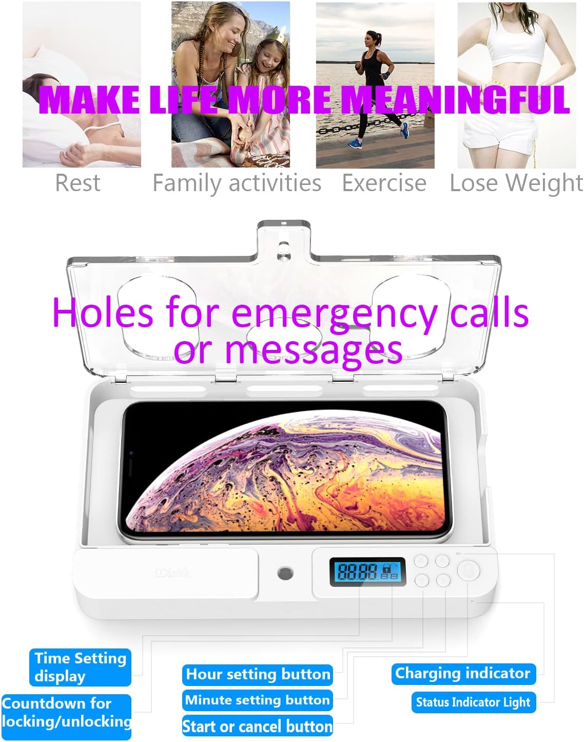 Timer Lock Box for iPad IPhone - Phone Accessories For Boys 评论和价格