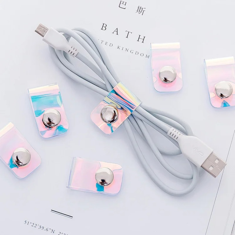 5Pcs INS Laser PVC Starp Data  - Usb Data Cable 评论和价格