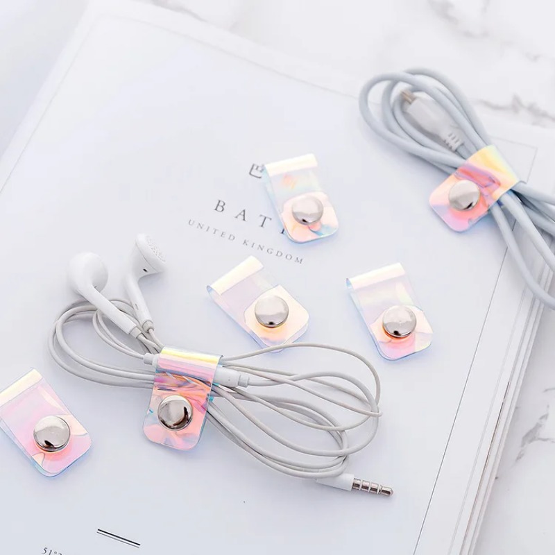 5Pcs INS Laser PVC Starp Data  - Usb Data Cable 评论和价格