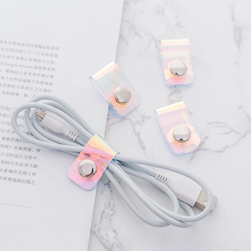 5Pcs INS Laser PVC Starp Data  - Usb Data Cable 评论和价格