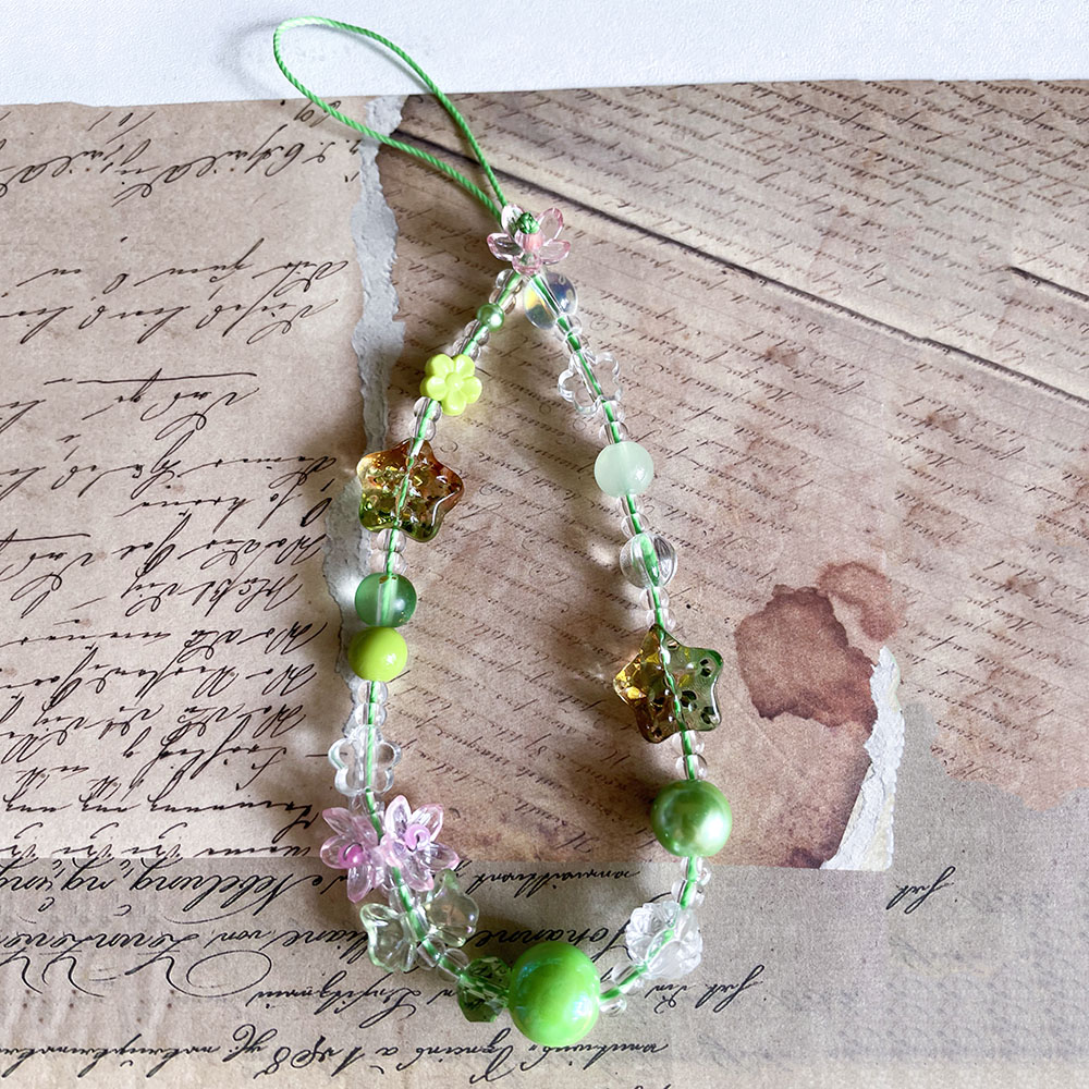 Green Phone Charm Strap Pink S - Phone Accessories Crochet 评论和价格
