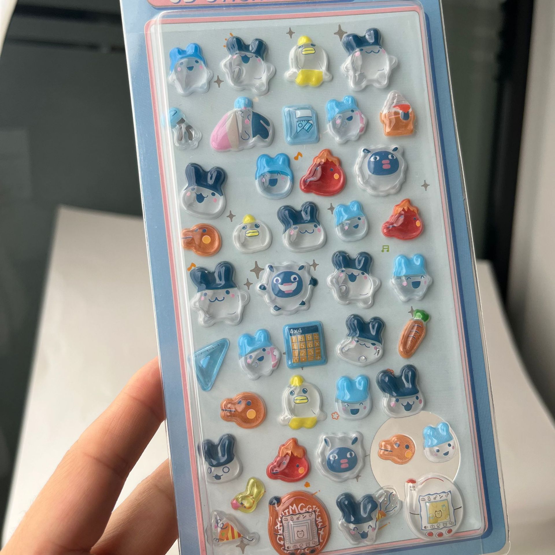 Cute Tamagotchi 3D Puffy Stick - Phone Accessories And Electronics 评论和价格
