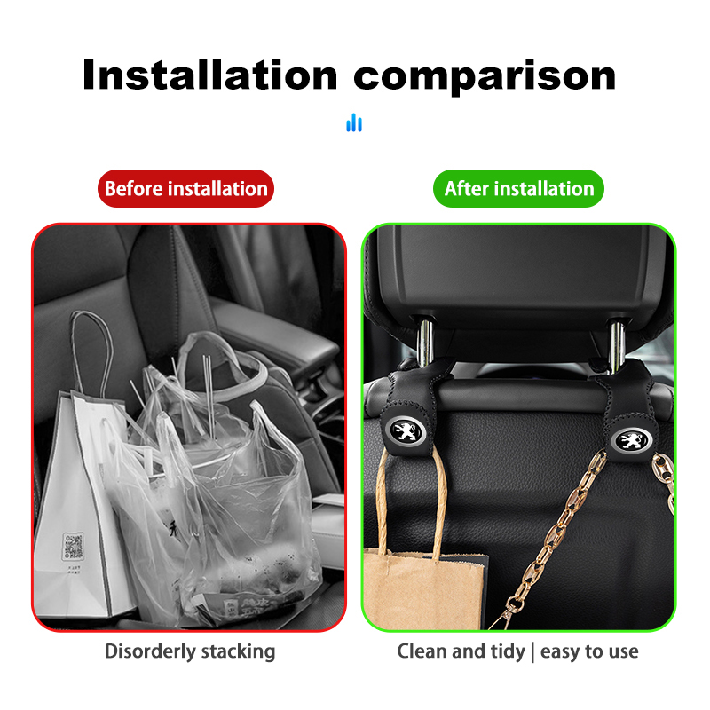 For Peugeot Car Seat Headrest  - Phone Accessories Hanger 评论和价格